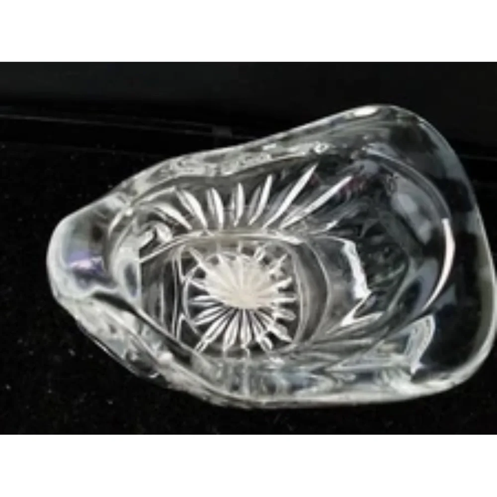 🔥CRYSTAL CHRISTMAS SLEIGH🔥NEW Centerpiece Candy TRINKET Dish VINTAGE PriceFirm!
